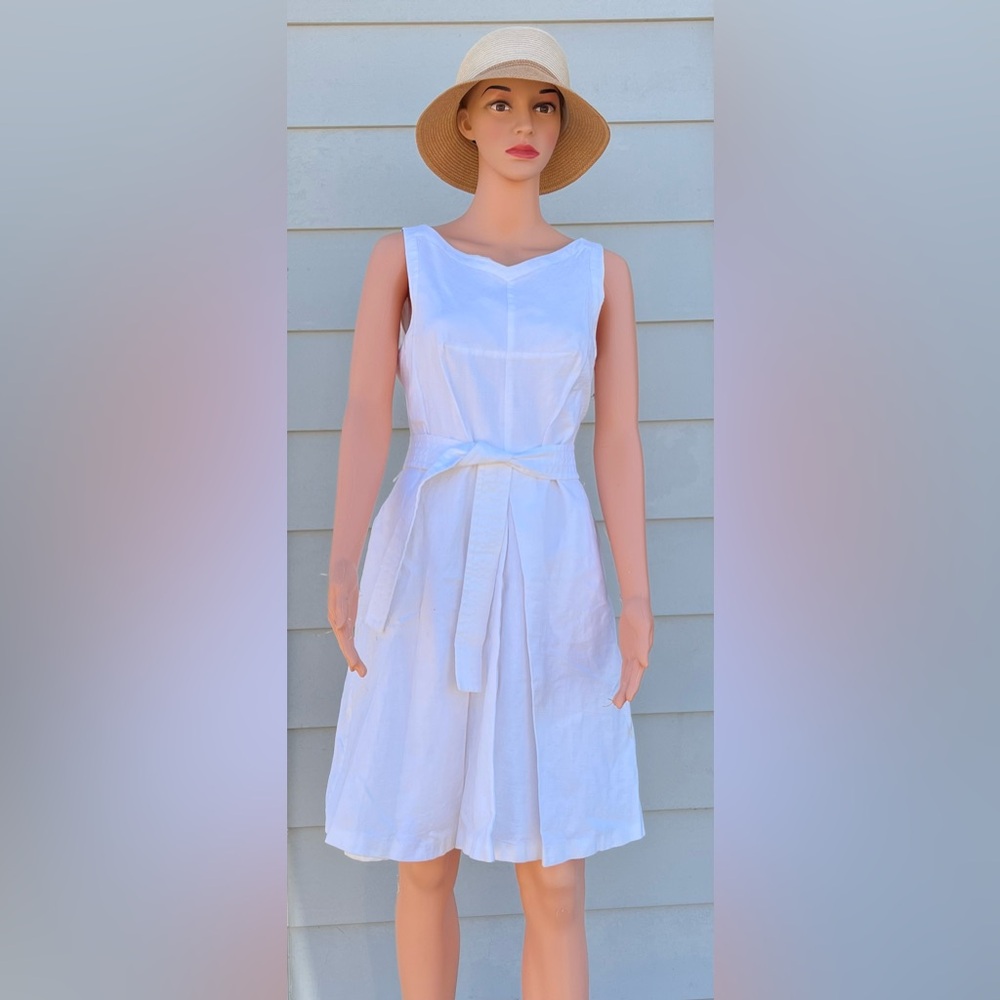 Ann Taylor White Midi Sundress Casual